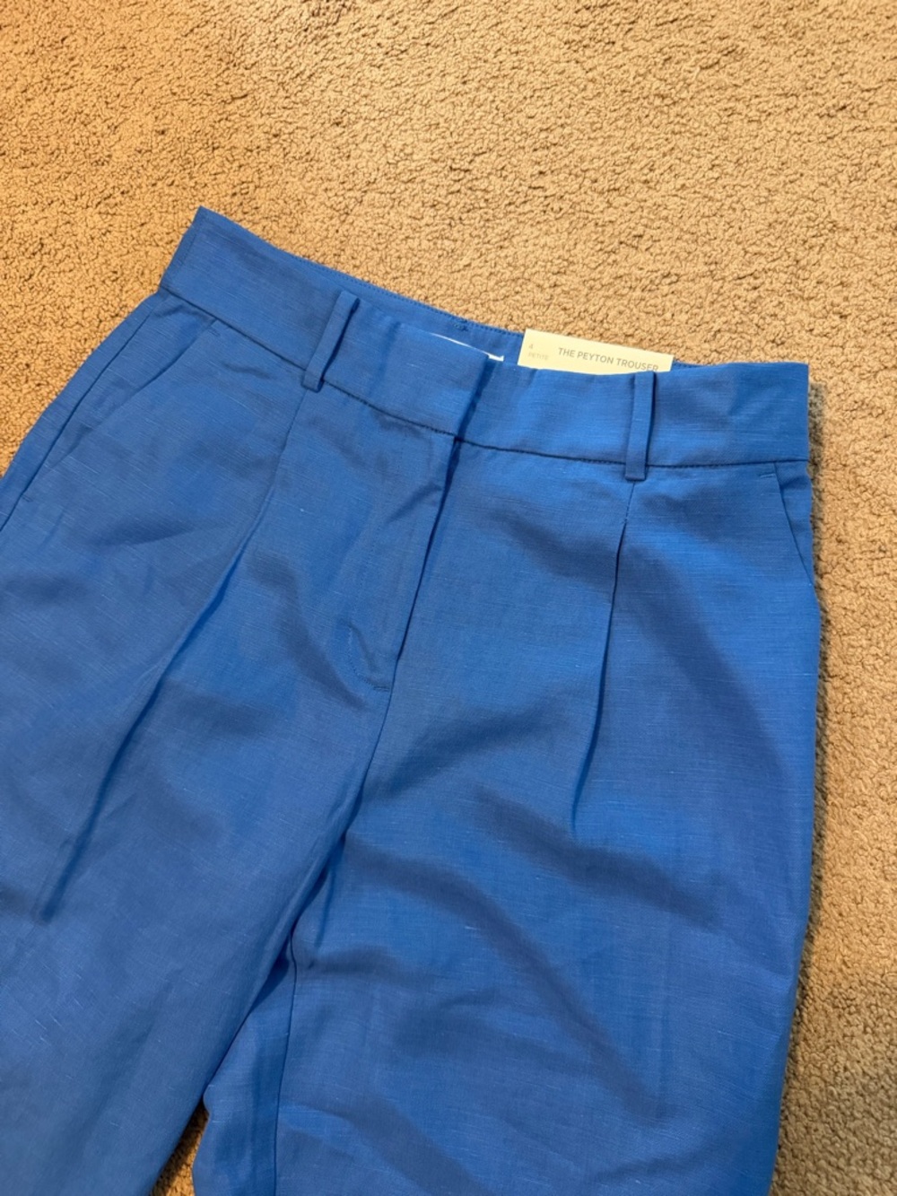 Loft blue linen blend pants - Picture 3 of 7